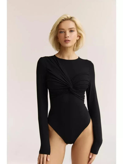 Twist Front Long Sleeve Bodysuit