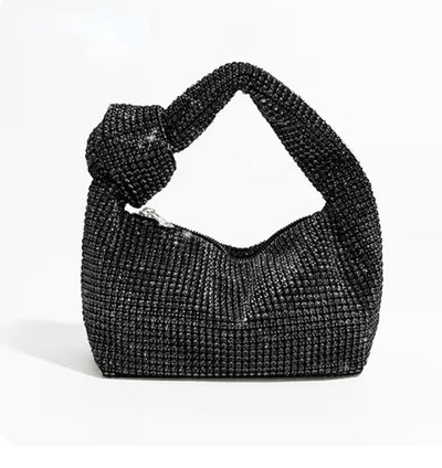Rhinestone Handle Top Bag