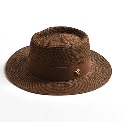 Elegant Wide Brim Straw Hat