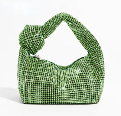 Rhinestone Handle Top Bag