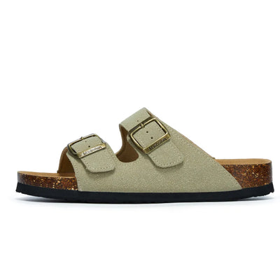 Double Buckle Cork Slides