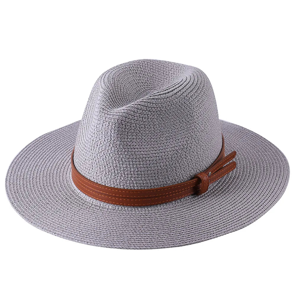 Classic Straw Fedora Hat