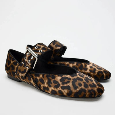 Double Buckle Statement Flats