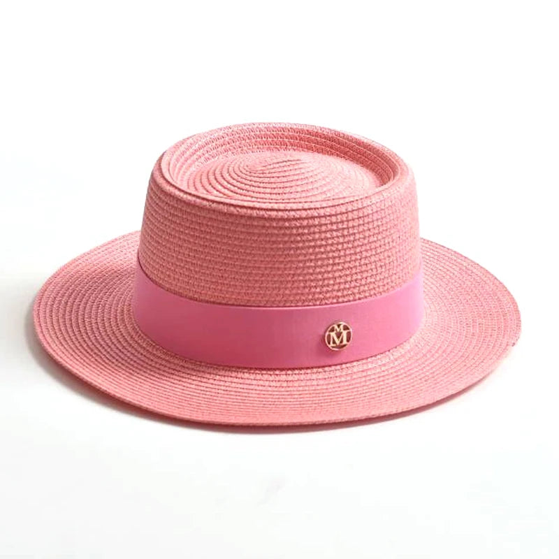 Elegant Wide Brim Straw Hat