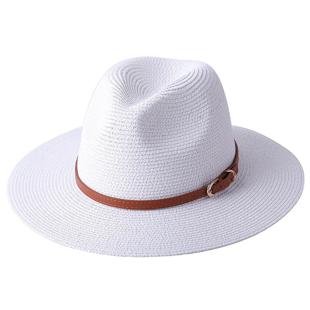 Classic Straw Fedora Hat