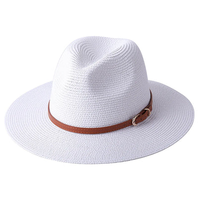 Classic Straw Fedora Hat